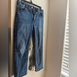 Zara Dark Blue Straight Leg Jeans